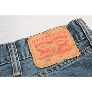 Levi's 559 Relaxed Straight Fit Rugged Blue Denim Jeans Mens Size 42 x 32